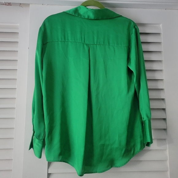 ZARA NWT satin long sleeve Blouse. - Picture 9 of 9